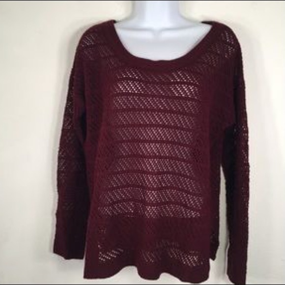 NWT Anthropologie Heartloom Robyn Sweater Vamp Maroon Burgundy - Picture 6 of 8